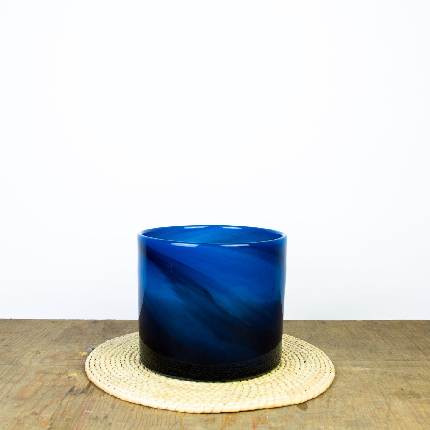 Florero cristal azul oscuro