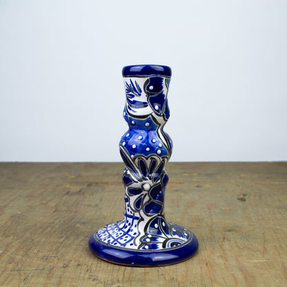 Candelabro Azul Cerámico