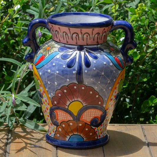 Jarrón Con Orejas Flores Mexicanas
